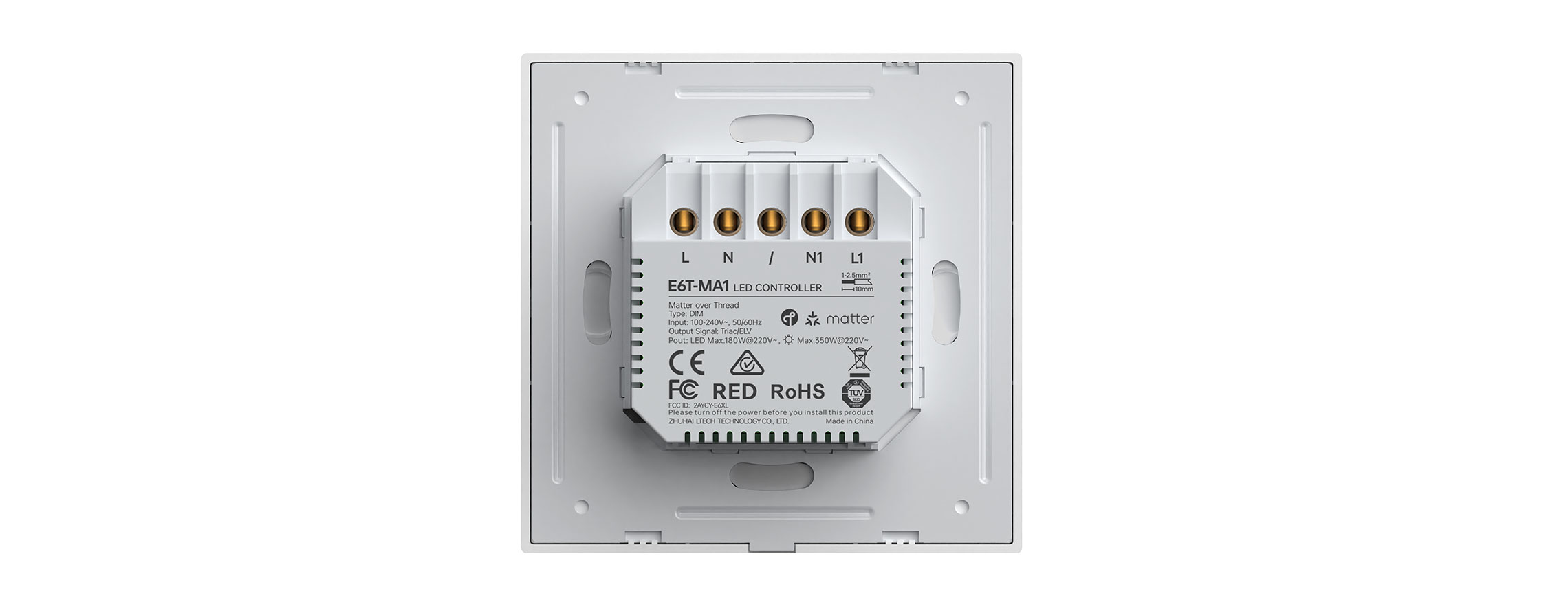 NFC programmable Matter-Triac/ELV Knob Panel E6T-MA1