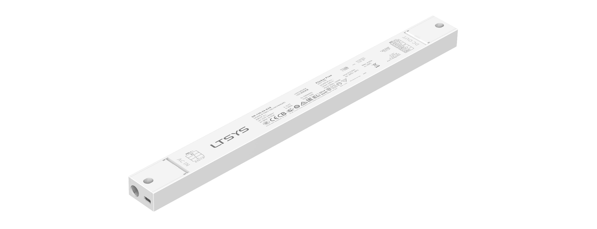 150W 24V Ultra-thin Volume CV 0/1-10V tunable white LED Driver SN-150-24-G2A
